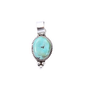 Turquoise Stone Silver Pendant