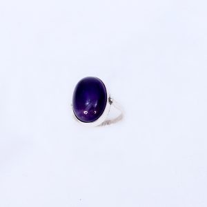 Natural Amethyst Cabochon Ring