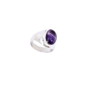 Purple Amethyst (Jamunia) Silver Ring